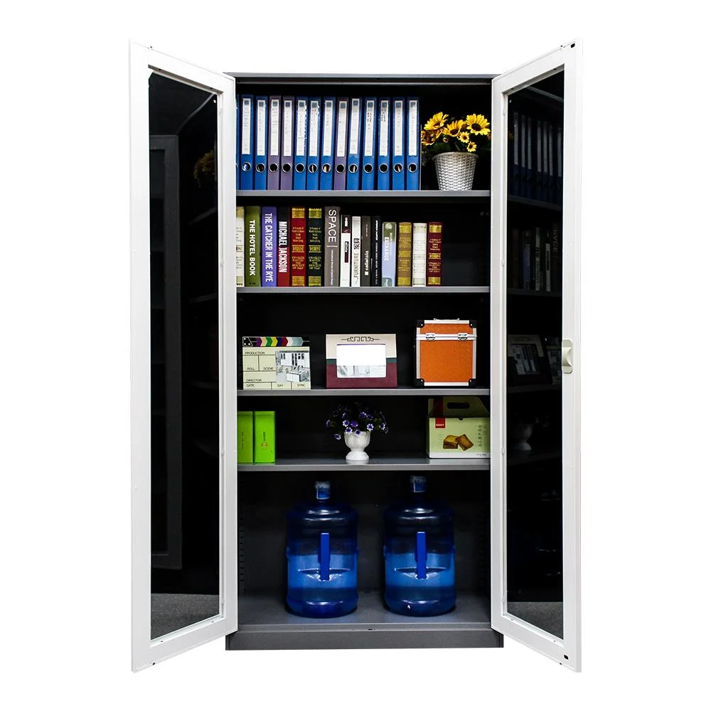 Filling Cabinets for Book Furniture Glass Door Steel Customized School Office Filing Cabinet