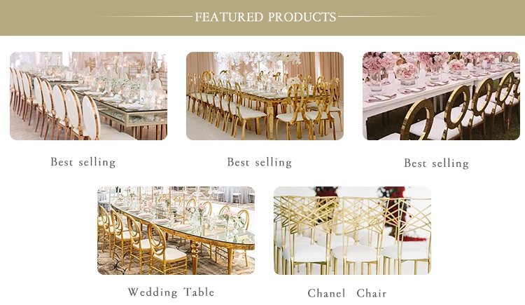Modern Chinese Hotel Furniture Highback Rose Gold Outdoor Dining Banquet Tiffany Chiavari Dining Restaurant Event Metal Stainless Steel Wedding Chair