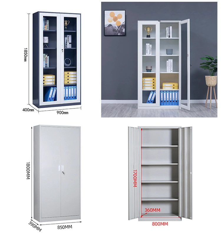 Chinese Wholesale Cheap Two Doors Steel Cupboards Storage Cabinet Metal Filing Cabinet