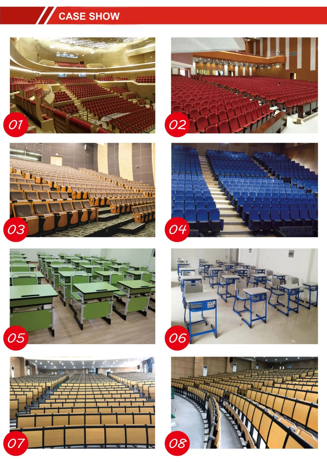 Folding Metal Auditorium Church Hall Chair for Theater Furniture (KL-658)