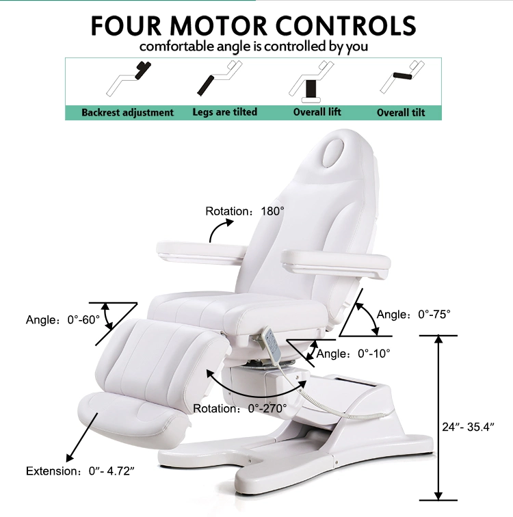 Commercial Furniture Salon SPA Bed Rotating Electric Massage Bed Facial Chair
