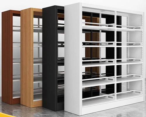 Modern Design Steel School Library Display Shelving Bookcase Wooden Bookshelf