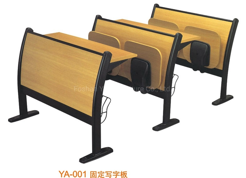 University Lecture Wooden Classroom Metal Waiting Used Auditorium Cinema Theater Furnitures Student Desk and Chair School Furniture (YA-X001)