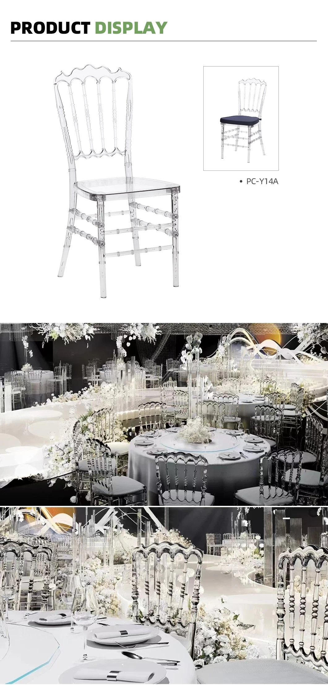 Wholesale Stackable Resin Hotel Outdoor Events Wedding White Plastic Chair