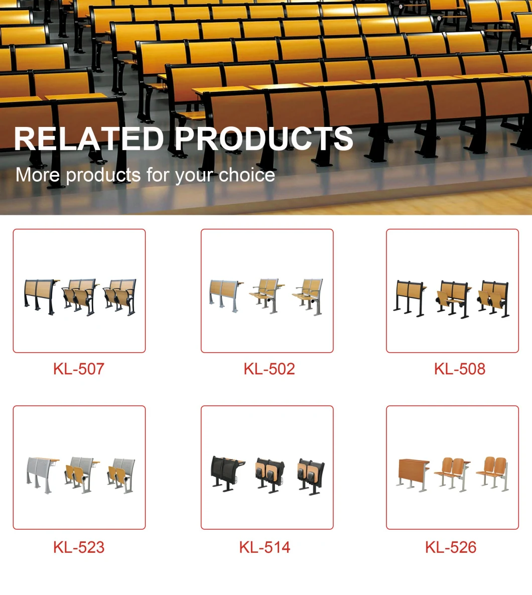 Customized Factory Price Church Conference Chair for Auditorium (KL-920)