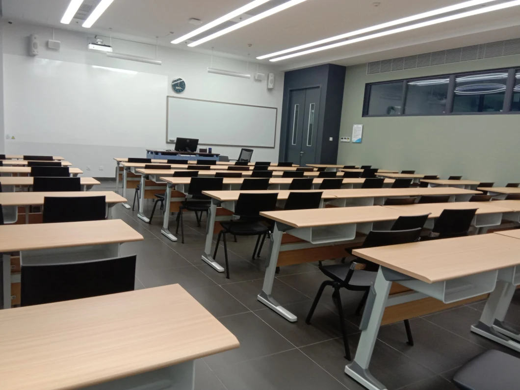 Conference Training Lecture Hall Theater School Furniture Classroom Double Student Desk and Chair