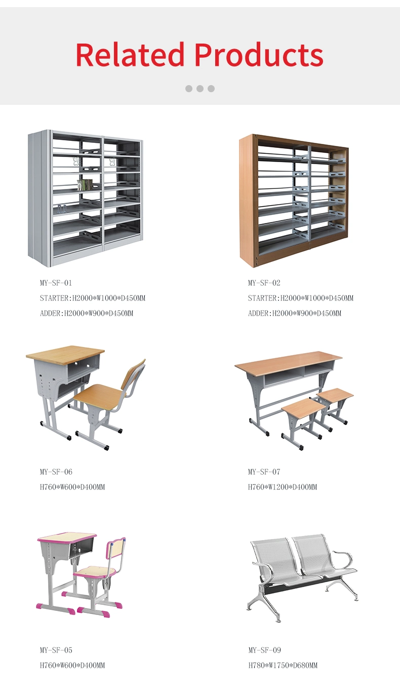 University School Office Furniture Library Bookcase Steel Bookshelf