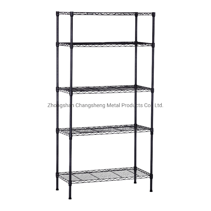 Decorate Epoxy Coated 5 Tiers DIY Steel Wire Rack Home Office Book Storage Shelf