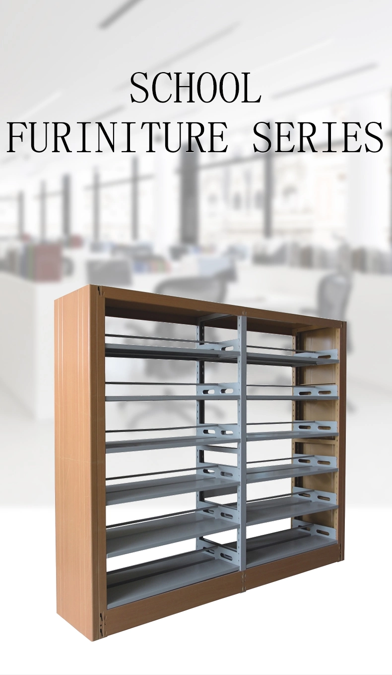 Metal Scool Furniture Single Side Bookcase/Rack Steel Bookshelf