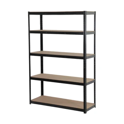 Metal Heavy Duty Steel Industrial Supermarket Display Black Warehouse Book Storage Rack Shelves