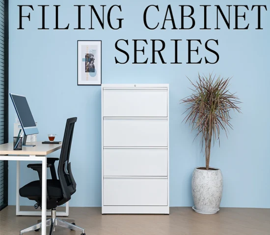 Office/Home Furniture 2/3/4 Drawers Steel Kd Struture Vertical Storage Filing Cabinets