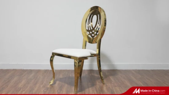 Wholesale Stacking Gold Stainless Steel Dining Chair Wedding Banquet Hall Chairs