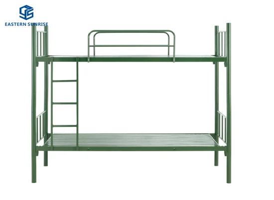 Durable Military Style Dormitory Steel Metal Bunk Bed for School