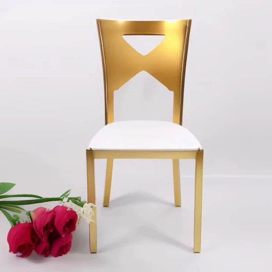 Classical Golden Wedding Elegant Rental Party with High Quality Metallic Chair