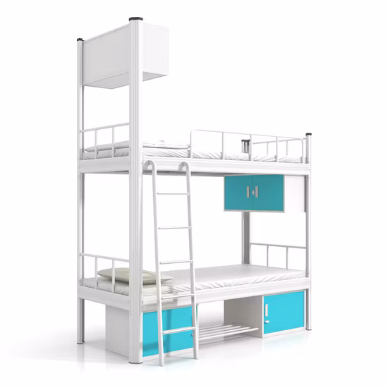 Cheap Metal Bunk Beds Metal School Furniture Adult Bunk Bed with Storage